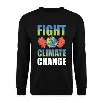 Fight Climate Change Umweltschützer - Unisex Pullover - Schwarz - Vorne - Alina (178cm) & Michal (187cm)