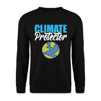 Globale Erwärmung Grüner Aktivist - Unisex Pullover - Schwarz - Vorne - Alina (178cm) & Michal (187cm)