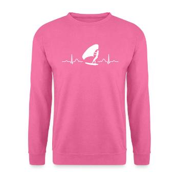 Flügel Surfer Wingsurfing Retro Folie Flügel - Unisex Pullover - Pink - Vorne