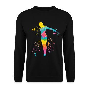 Plongeon, Saut artistique, Plongeon synchronisé - Sweat-shirt Unisexe - noir - Devant - Alina (178cm) & Michal (187cm)