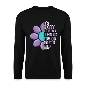 Suicide Prevention Awareness - Unisex Sweatshirt - black - Front - Alina (178cm) & Michal (187cm)