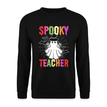 Spooky Teacher Vorschullehrer - Unisex Pullover - Schwarz - Vorne - Alina (178cm) & Michal (187cm)