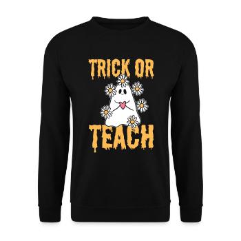 Trick Or Teach Lehrer - Unisex Pullover - Schwarz - Vorne - Alina (178cm) & Michal (187cm)