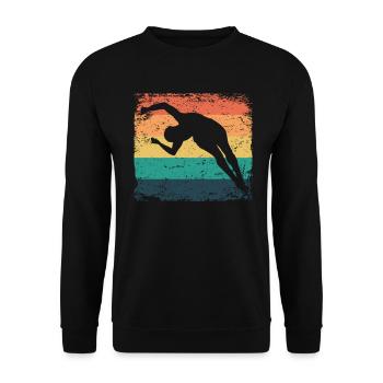 Plongeon, Saut artistique, Plongeon synchronisé - Sweat-shirt Unisexe - noir - Devant - Alina (178cm) & Michal (187cm)