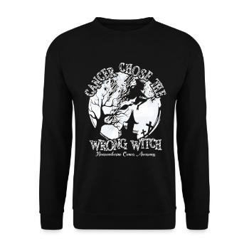 Krebs Hexe Zebra Neuroendokriner Krebs - Unisex Pullover - Schwarz - Vorne - Alina (178cm) & Michal (187cm)