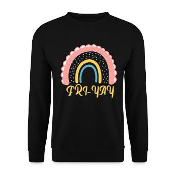 Fri Yay Enseignants Ambiance du week-end de l’école - Sweat-shirt Unisexe - noir - Devant - Alina (178cm) & Michal (187cm)