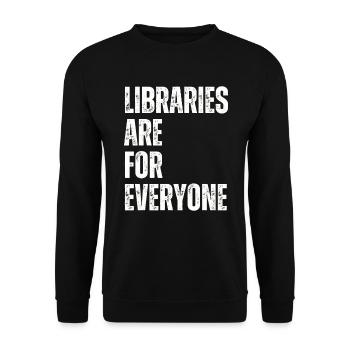 Les bibliothèques s’adressent à tous les amoureux des livres - Sweat-shirt Unisexe - noir - Devant - Alina (178cm) & Michal (187cm)