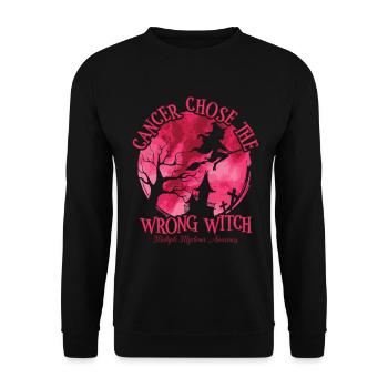 Witch Burgundy Multiple Myeloma Cancer - Unisex Sweatshirt - black - Front - Alina (178cm) & Michal (187cm)