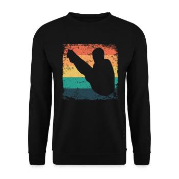 Plongeon, Saut artistique, Plongeon synchronisé - Sweat-shirt Unisexe - noir - Devant - Alina (178cm) & Michal (187cm)