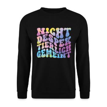 Nicht Despektierlich Gemeint - Unisex Pullover - Schwarz - Vorne - Alina (178cm) & Michal (187cm)