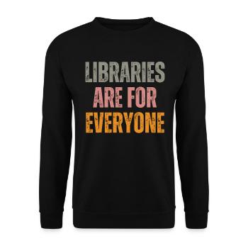 Les bibliothèques s’adressent à tous les amoureux des livres - Sweat-shirt Unisexe - noir - Devant - Alina (178cm) & Michal (187cm)