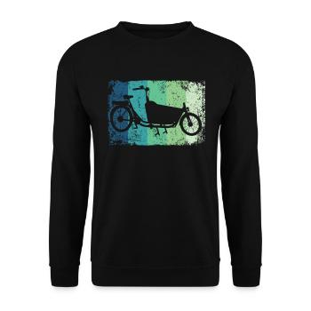 Lastenfahrrad Lastenrad Cargo Bike Cargobike - Unisex Sweatshirt - black - Front - Alina (178cm) & Michal (187cm)