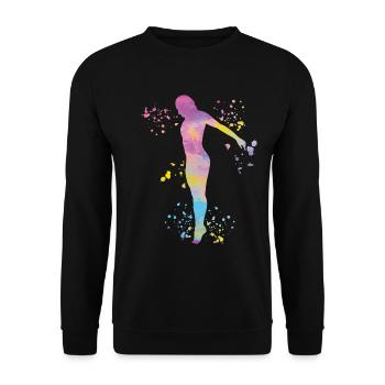 Plongeon, Plongeon synchronisé, Saut artistique - Sweat-shirt Unisexe - noir - Devant - Alina (178cm) & Michal (187cm)