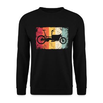 Lastenfahrrad Lastenrad Cargo Bike Cargobike - Unisex Sweatshirt - black - Front - Alina (178cm) & Michal (187cm)