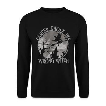 Krebs Hexe Graues Gehirn Krebs - Unisex Pullover - Schwarz - Vorne - Alina (178cm) & Michal (187cm)