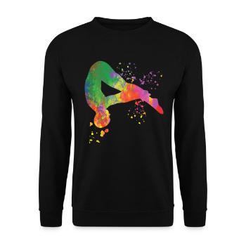 Synchronized Water Diver High Diver - Unisex Sweatshirt - black - Front - Alina (178cm) & Michal (187cm)