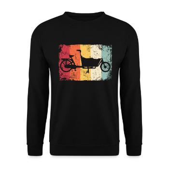 Lastenfahrrad Lastenrad Cargo Bike Cargobike - Unisex Sweatshirt - black - Front - Alina (178cm) & Michal (187cm)