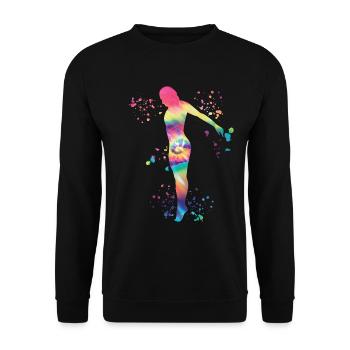 Plongeon, Plongeon synchronisé, Saut artistique - Sweat-shirt Unisexe - noir - Devant - Alina (178cm) & Michal (187cm)