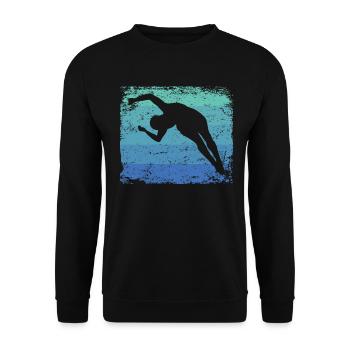 Plongeon, Saut artistique, Plongeon synchronisé - Sweat-shirt Unisexe - noir - Devant - Alina (178cm) & Michal (187cm)