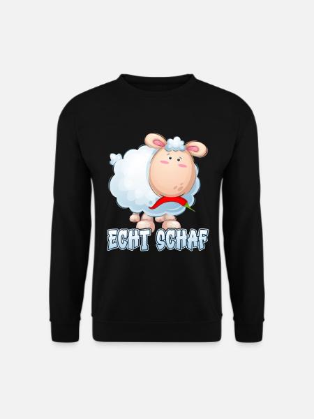 Echt Schaf Norddeutsch Lamm Schäfchen Schäfer - Unisex Pullover - Schwarz