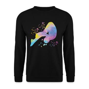 Plongeon, Plongeon synchronisé, Saut artistique - Sweat-shirt Unisexe - noir - Devant - Alina (178cm) & Michal (187cm)