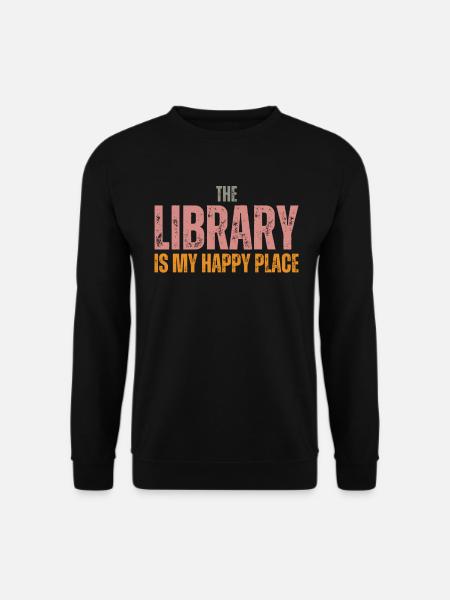 Bibliothek Buchliebhaber Lesender Bücherwurm - Unisex Pullover - Schwarz