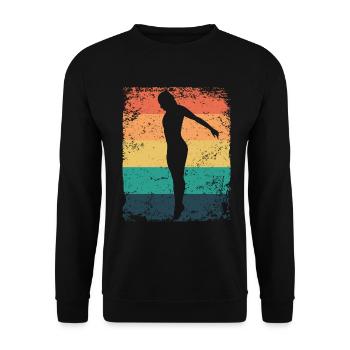 Plongeon, Saut artistique, Plongeon synchronisé - Sweat-shirt Unisexe - noir - Devant - Alina (178cm) & Michal (187cm)