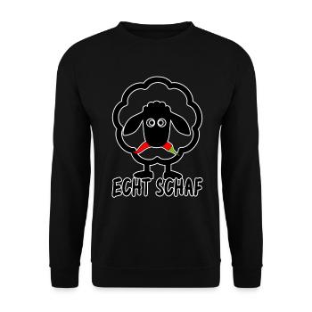 Real Sheep North German Lamb Sheep Shepherd - Unisex Sweatshirt - black - Front - Alina (178cm) & Michal (187cm)