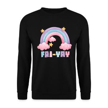 Fri Yay Enseignants Ambiance du week-end de l’école - Sweat-shirt Unisexe - noir - Devant - Alina (178cm) & Michal (187cm)