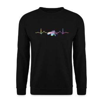 Ballett Tänzer Herzschlag Ekg Ballerina - Unisex Pullover - Schwarz - Vorne - Alina (178cm) & Michal (187cm)