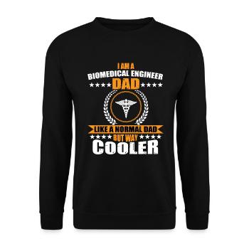 Papa ingénieur biomédical - Sweat-shirt Unisexe - noir - Devant - Alina (178cm) & Michal (187cm)