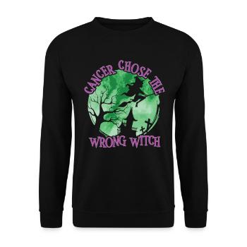 Cancer Witch Green Violet Anal Cancer - Unisex Sweatshirt - black - Front - Alina (178cm) & Michal (187cm)