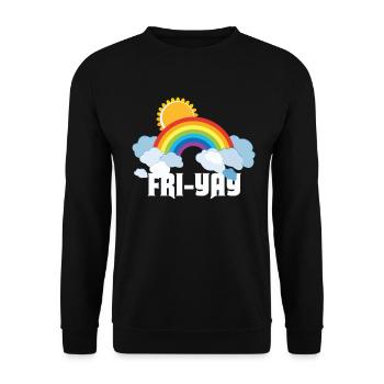 Fri Yay Enseignants Ambiance du week-end de l’école - Sweat-shirt Unisexe - noir - Devant - Alina (178cm) & Michal (187cm)