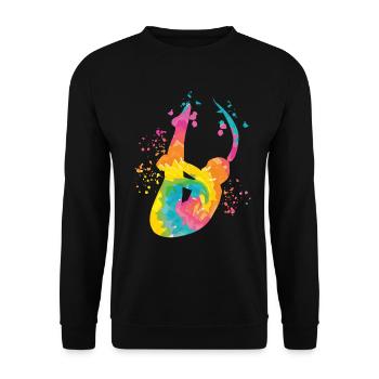Plongeon, Saut artistique, Plongeon synchronisé - Sweat-shirt Unisexe - noir - Devant - Alina (178cm) & Michal (187cm)