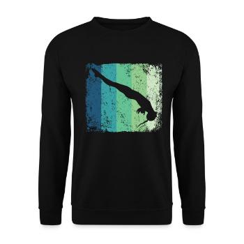 Plongeon, Saut artistique, Plongeon synchronisé - Sweat-shirt Unisexe - noir - Devant - Alina (178cm) & Michal (187cm)