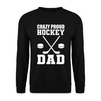 Hockey Dad Hockey Spieler - Unisex Pullover - Schwarz - Vorne - Alina (178cm) & Michal (187cm)