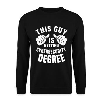Cybersecurity Student - Unisex Sweatshirt - black - Front - Alina (178cm) & Michal (187cm)