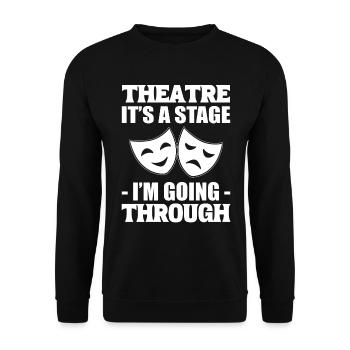 Lustiges Theater Casting Director - Unisex Pullover - Schwarz - Vorne - Alina (178cm) & Michal (187cm)