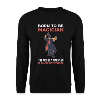 Magierleben Zauberer - Unisex Pullover - Schwarz - Vorne - Alina (178cm) & Michal (187cm)