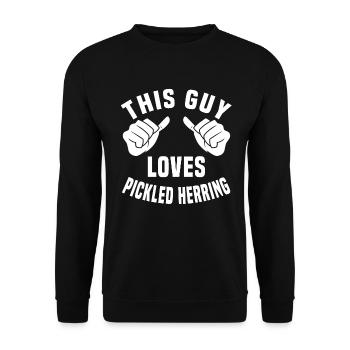 Ce gars adore le hareng mariné - Sweat-shirt Unisexe - noir - Devant - Alina (178cm) & Michal (187cm)