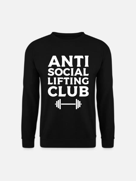 Antisocial Lifting Club Gewichtheber - Unisex Pullover - Schwarz