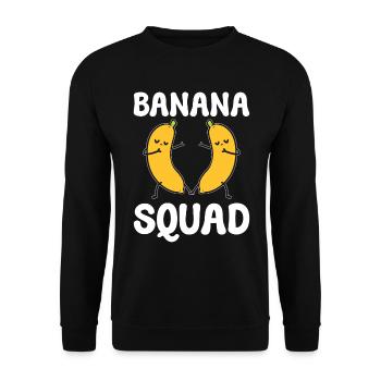 Banana Squad Bananen -Reifungsspezialist - Unisex Pullover - Schwarz - Vorne - Alina (178cm) & Michal (187cm)