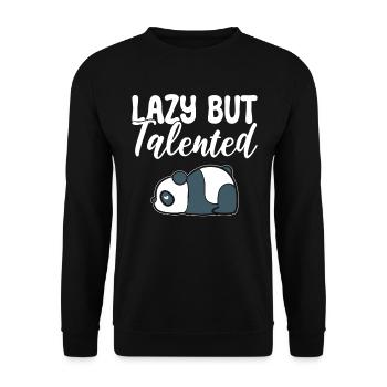 Lazy But Talented Zoowärter - Unisex Pullover - Schwarz - Vorne - Alina (178cm) & Michal (187cm)