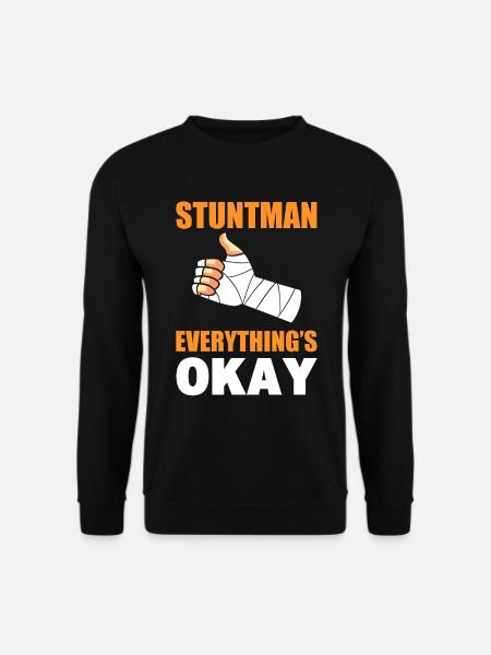Lustiger Stuntman - Unisex Pullover - Schwarz