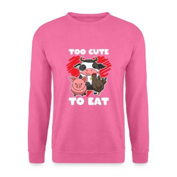 Tierliebhaber Vegetarier - Unisex Pullover - Pink - Vorne