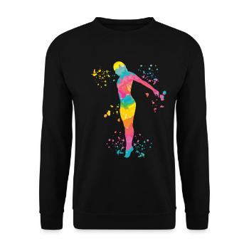 Synchronized Water Diver High Diver - Unisex Sweatshirt - black - Front - Alina (178cm) & Michal (187cm)