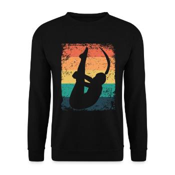 Plongeon, Saut artistique, Plongeon synchronisé - Sweat-shirt Unisexe - noir - Devant - Alina (178cm) & Michal (187cm)
