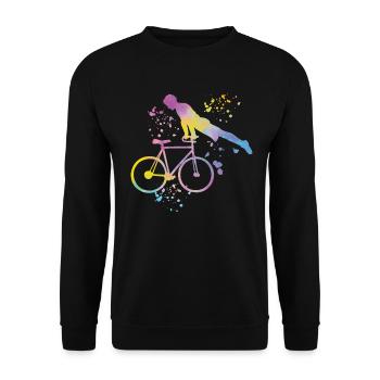 Artistic Cycling Artistic Cyclist - Unisex Sweatshirt - black - Front - Alina (178cm) & Michal (187cm)