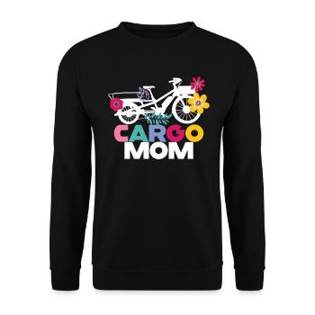 Cargo Mom Lastenrad Cargobike - Unisex Pullover - Schwarz - Vorne - Alina (178cm) & Michal (187cm)