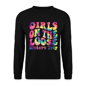 Sisters On The Loose Girls Reunion Trip - Unisex Sweatshirt - black - Front - Alina (178cm) & Michal (187cm)